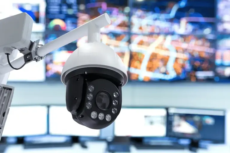 Smart City Technology Concept Security Camera